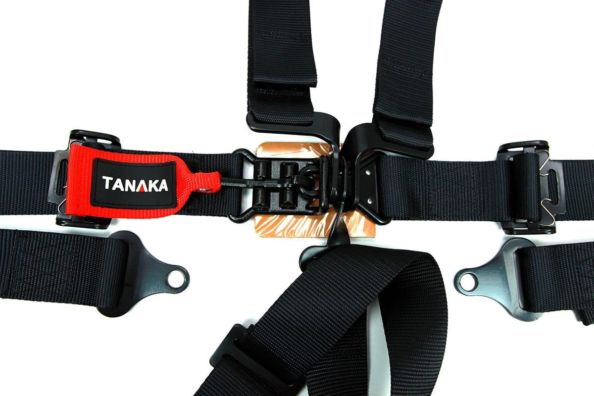 Black 5 Points Safety Harness Set with Shoulder Pads, Pack of 2 M394
