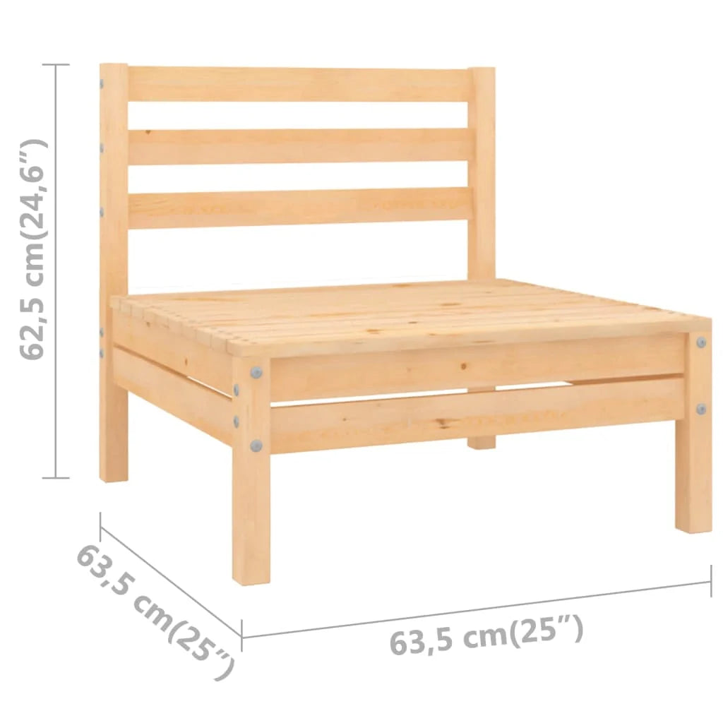 Patio Middle Sofa Solid Pinewood Y5509