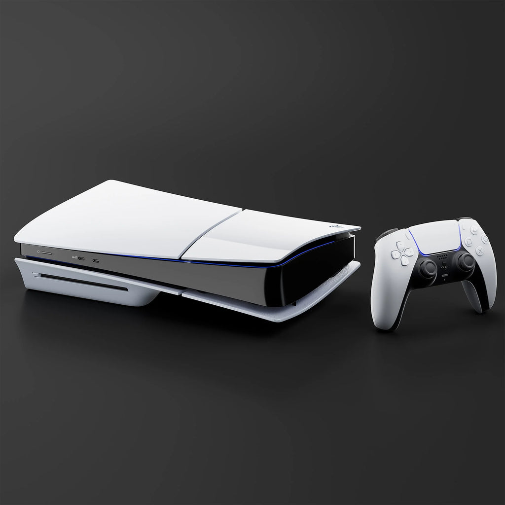 White and Midnight Black PlayStation 5 Disc Edition with Two Controllers E741776