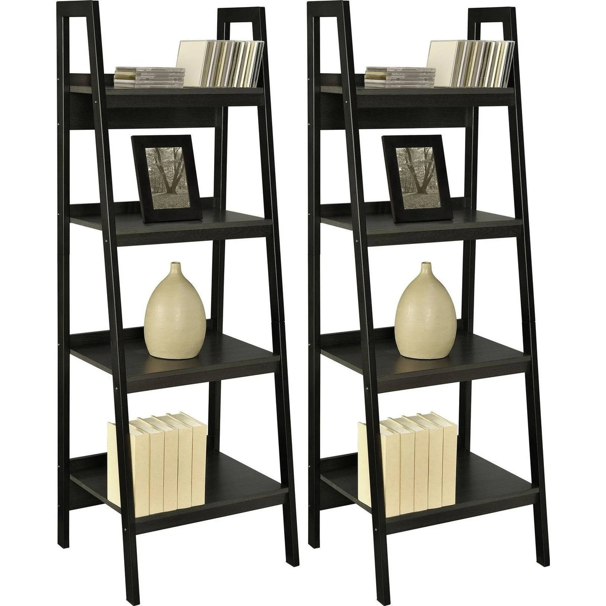 4-Shelf Ladder Bookcase Set of 2 H66270