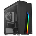 Black Micro Tower Case with Tempered Glass Side Window Panel D8380