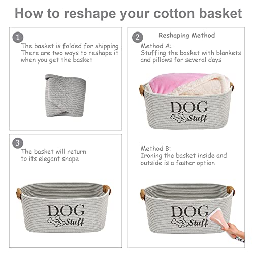 Gray Cotton Dog Toy Storage Bin P67098
