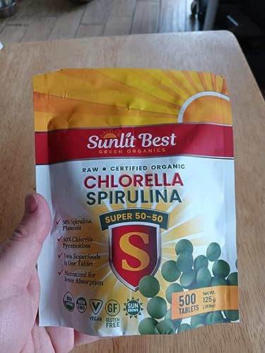 500 Organic Chlorella Spirulina Tablets G95836