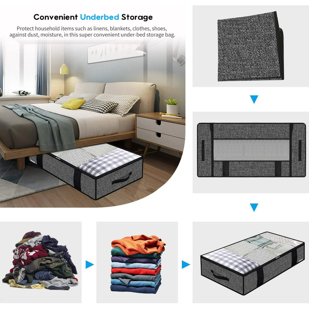 Foldable Underbed Storage Bag with Clear Window D997126