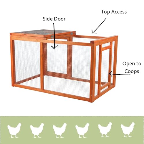 Chicken Outdoor Run with Mesh-Covered Top W50901