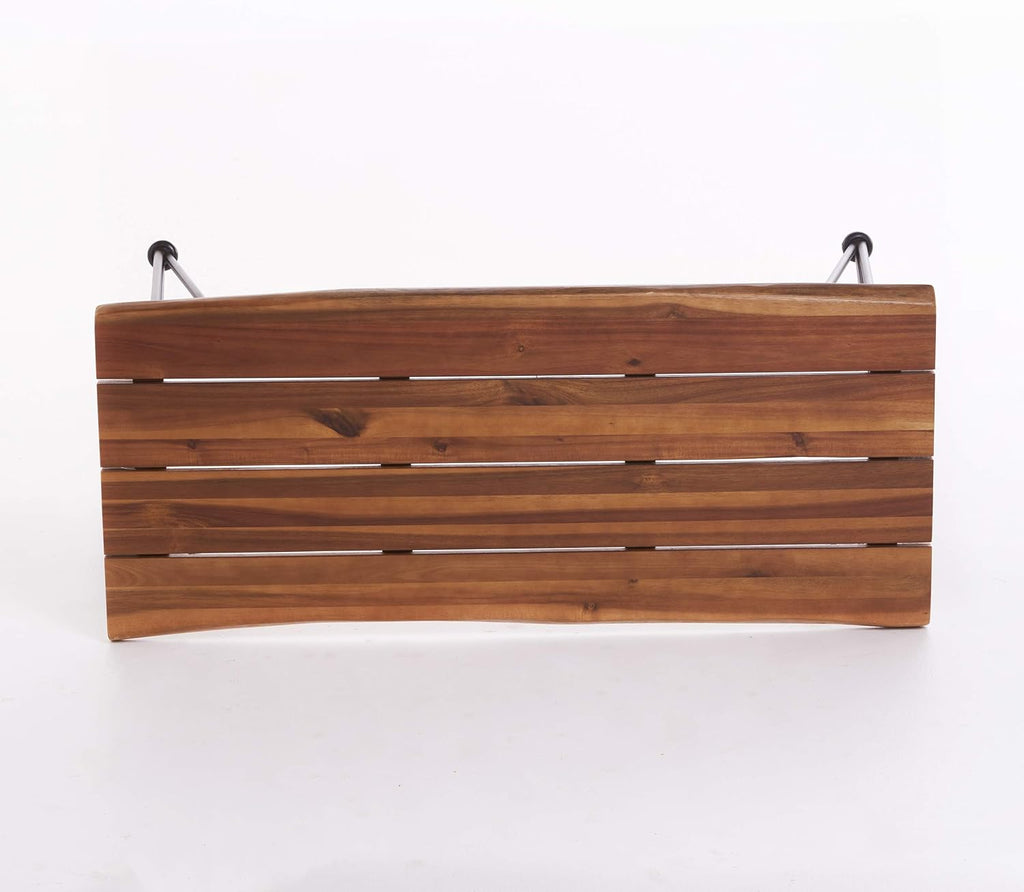 Outdoor Industrial Iron and Teak Finished Acacia Wood Coffee Table E381