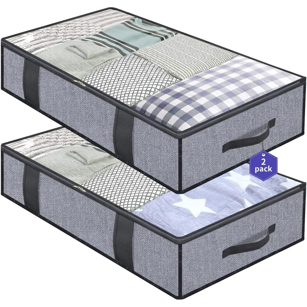 Foldable Underbed Storage Bag with Clear Window D997126