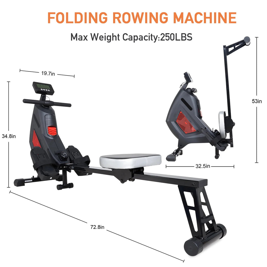 Folding Magnetic Air Rowing Machine N43104