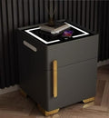 Black Smart Nightstand with Drawer and Safe K633