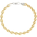 Two Tone Twisted Herringbone Chain Necklace 5mm K464675