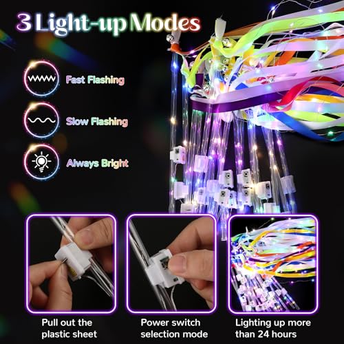 100 PCS Light Up Wands with 3 Colorful Flashing Modes C269