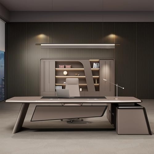 94.4" Executive Desk with Storage Cabinet and Drawer A89048