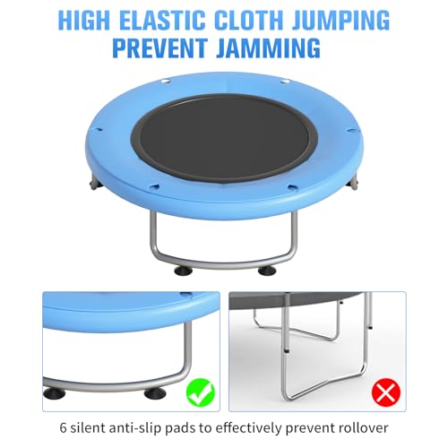 55" Small Trampoline with Enclosure Net and Basketball Hoops N69160