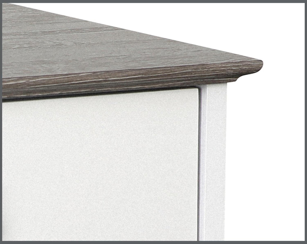 Gray Oak/White 3-Drawer Filing Cabinet I6755
