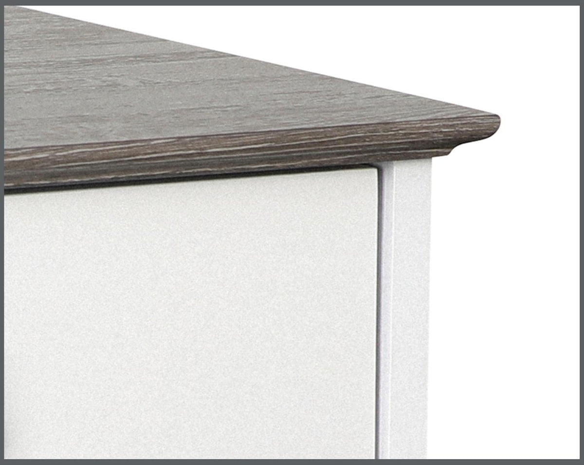 Gray Oak/White 3-Drawer Filing Cabinet I6755
