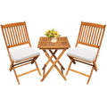 3 Piece Acacia Wood Folding Patio Bistro Set C7325