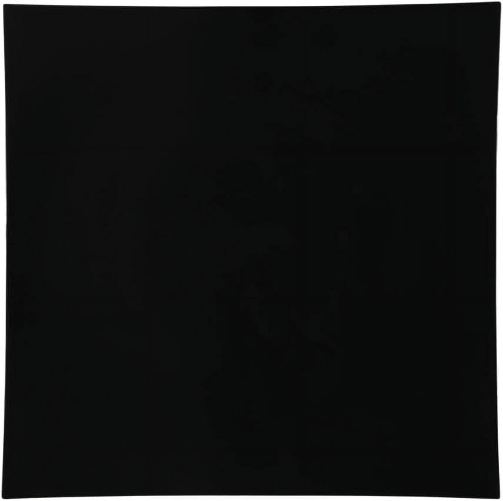13" Flat Square Black Plastic Plates, 8 S8261