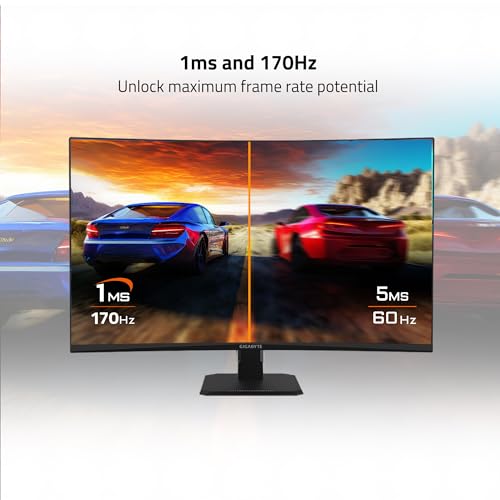 31.5" 165Hz 1440P Curved Gaming Monitor, VA 1500R Display, Black L936