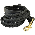 Full-Braided Leather Dog Leash I47258