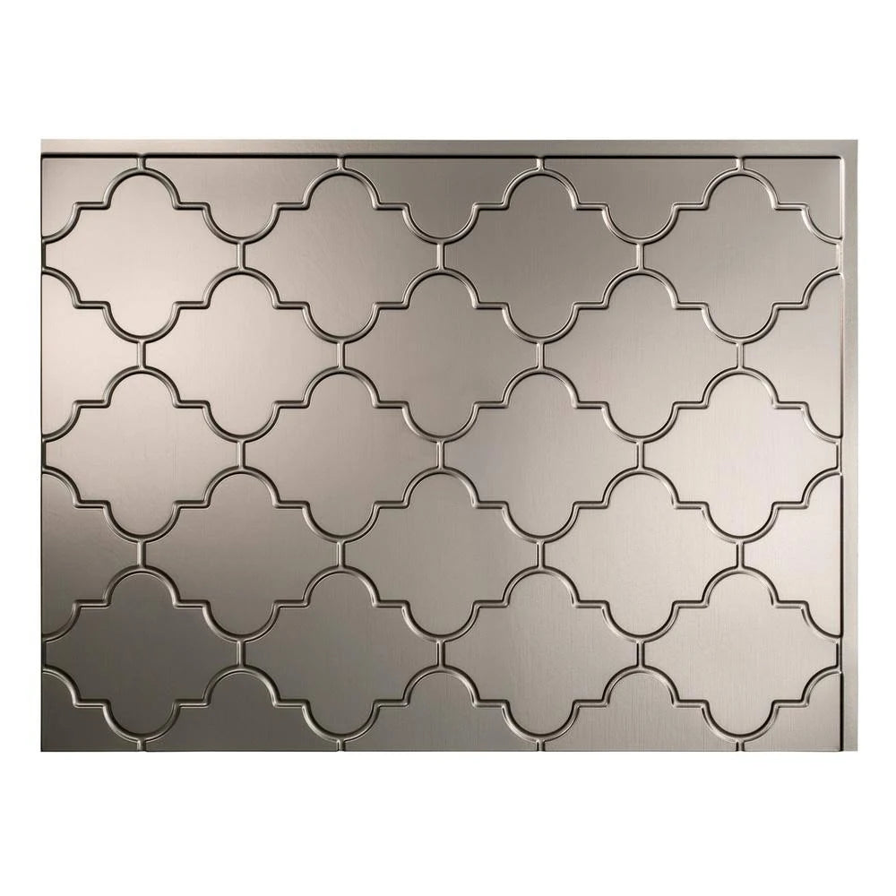 18in x 24in Brushed Nickel Backsplash Panel (5 Pack) R231