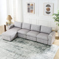 L Shaped Upholstered Modular Sectional Sofa L546194