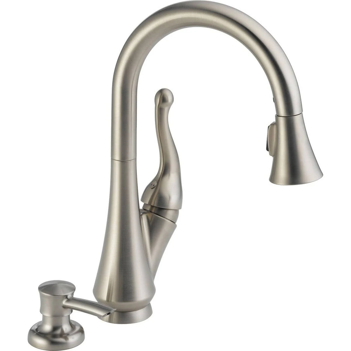 Single Handle Pull-Down Kitchen Faucet with Soap Dispenser Chrome I148535