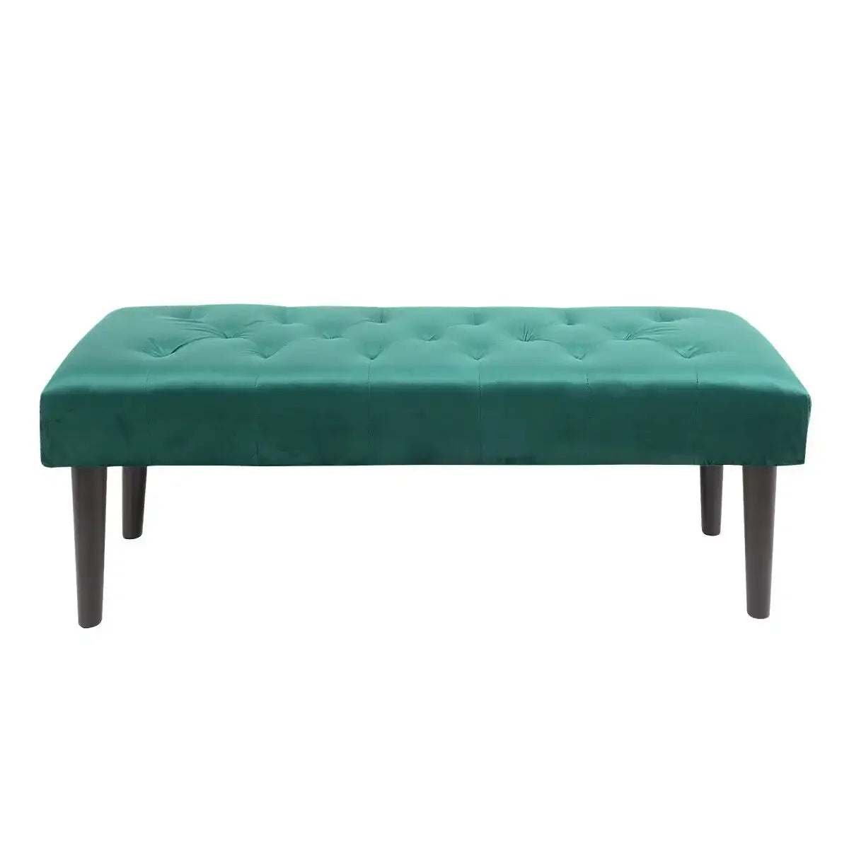 Green Velvet Upholstered Bench with Wooden Legs N772023