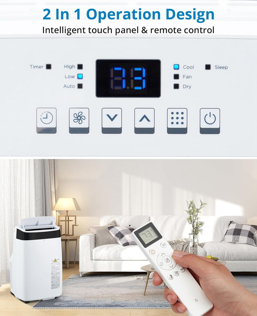 Portable 10000Btu Air Conditioner with Remote Control J713855