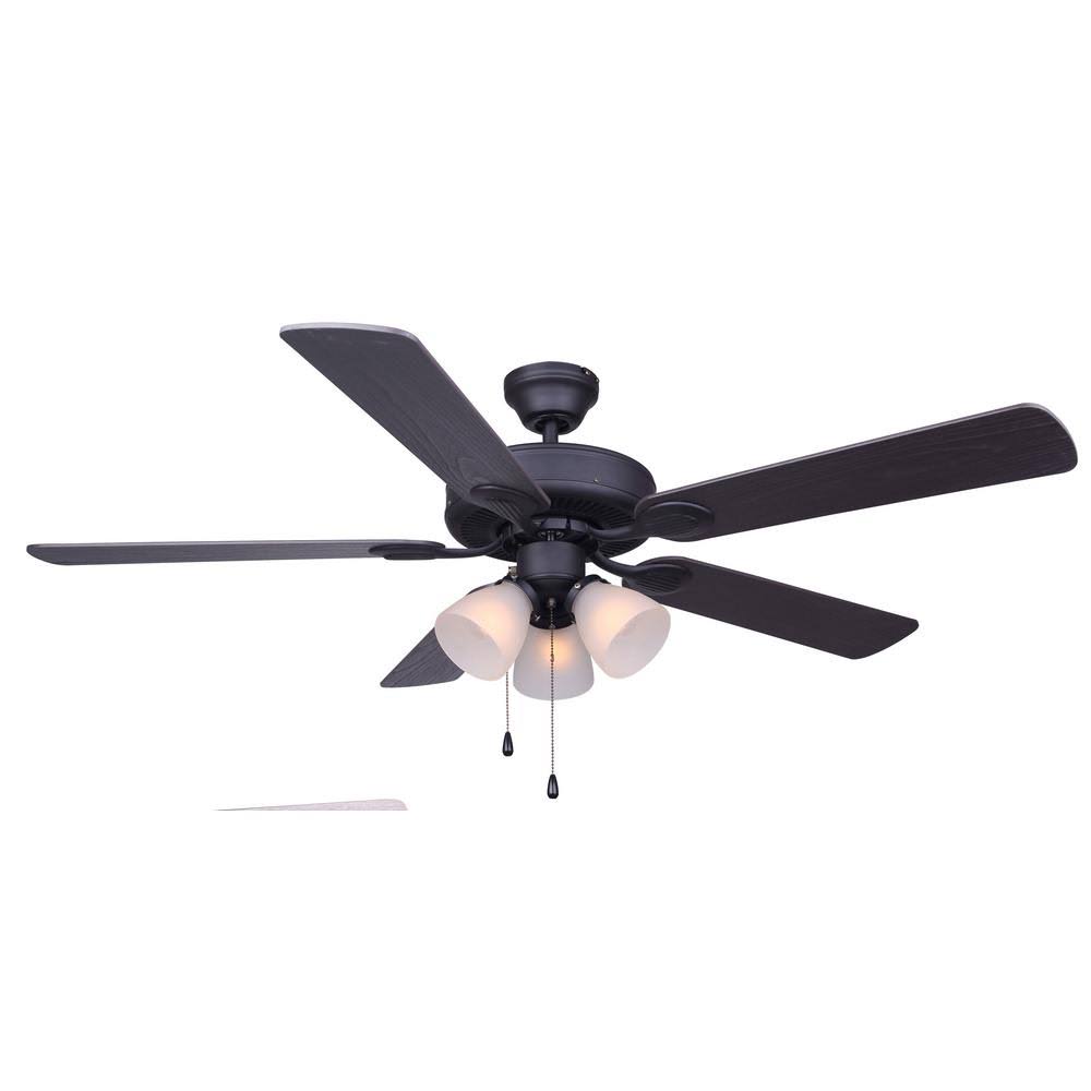 Black 5 Blade Ceiling Fan K4644