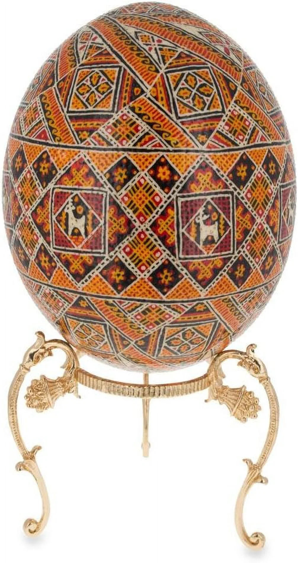 Metal Ostrich Egg Stand Holder 3.6 Inches K896792