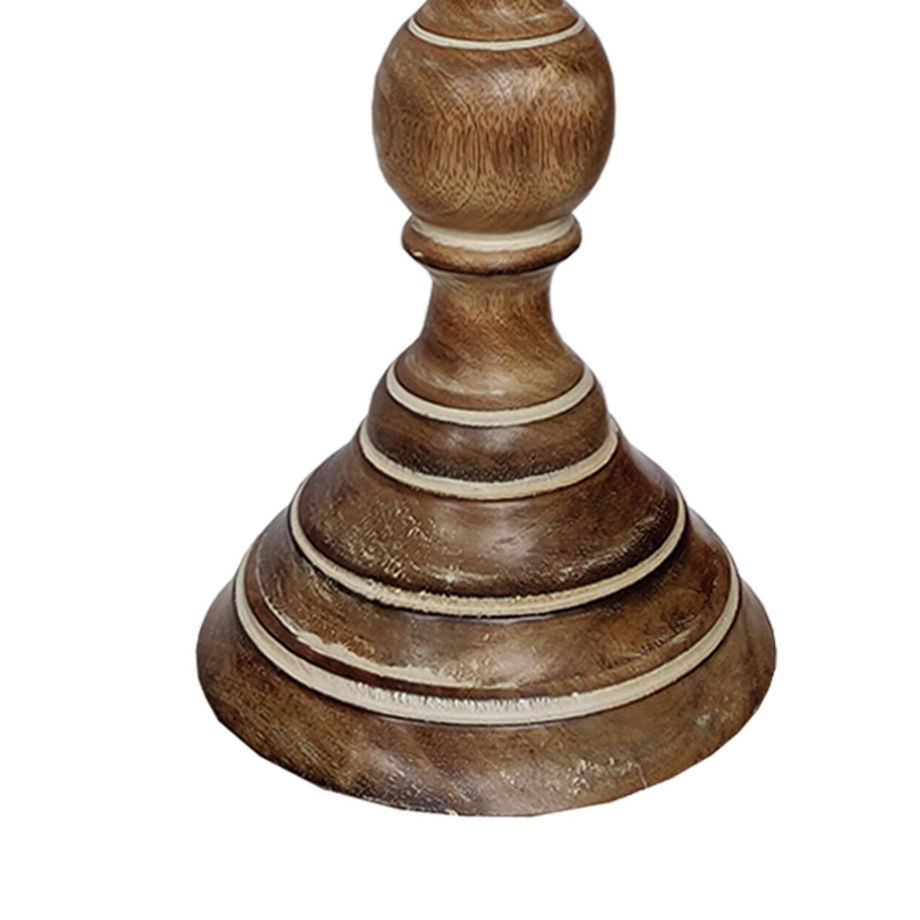 Handmade Wooden Candle Holder Set of 3 V4583