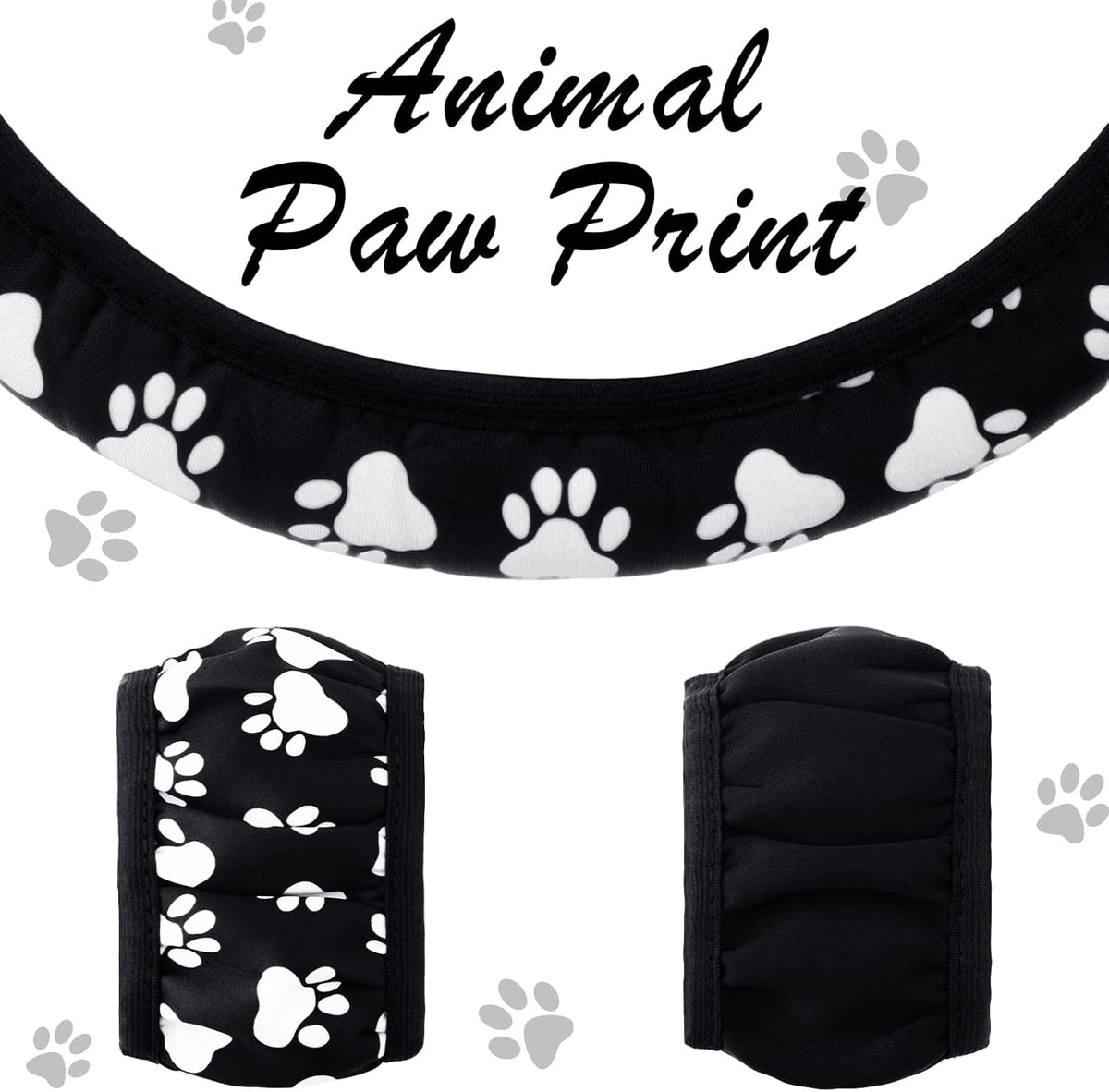 15 Pcs Paw Print Car Seat Cover Full Set Z899