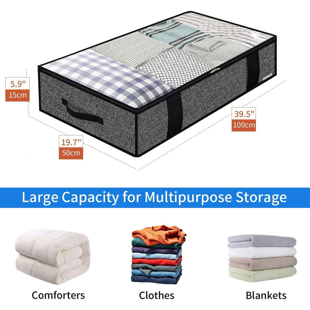 Foldable Underbed Storage Bag with Clear Window D997126