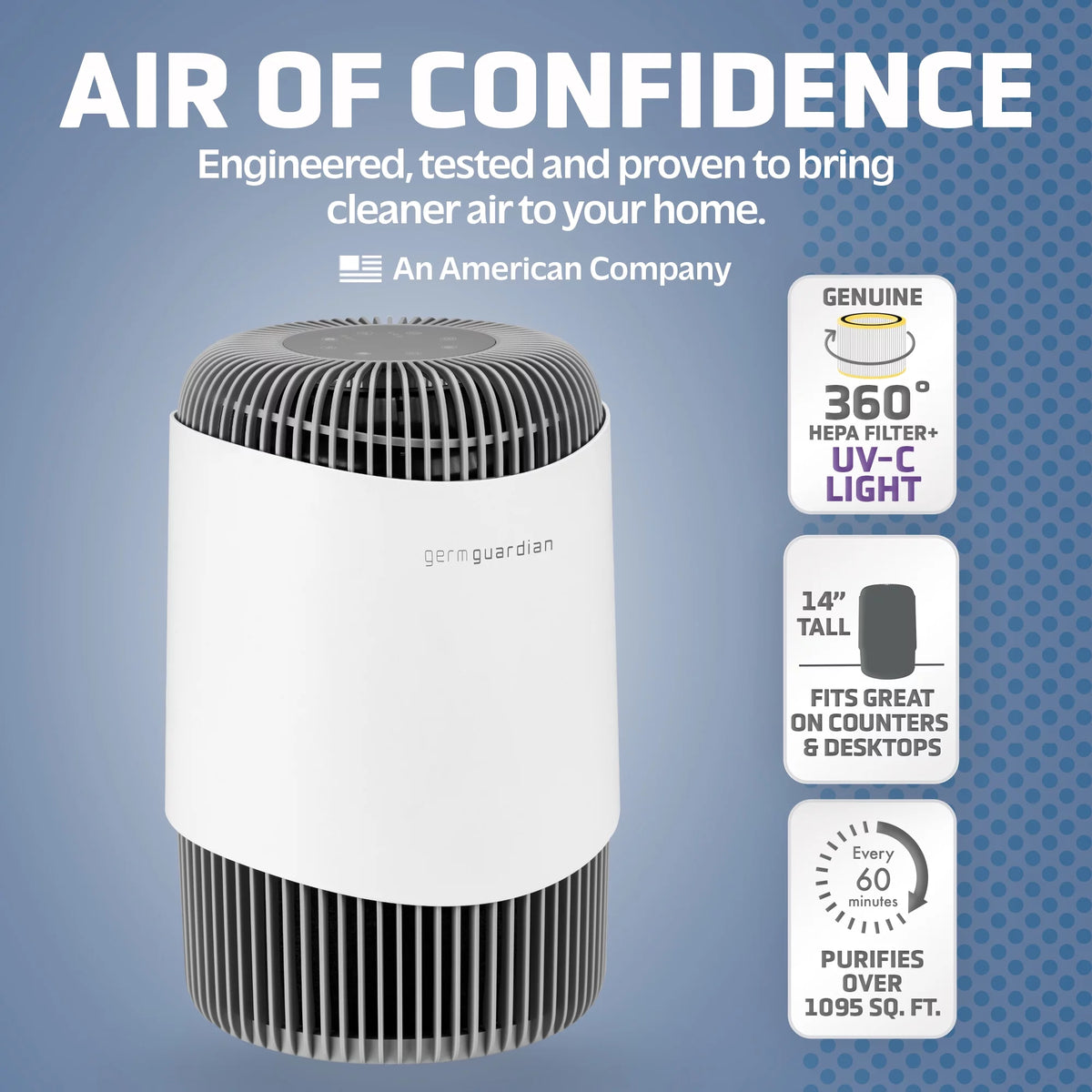 Air Purifier with HEPA Filter, UV-C, 1095 Sq. ft. H7324