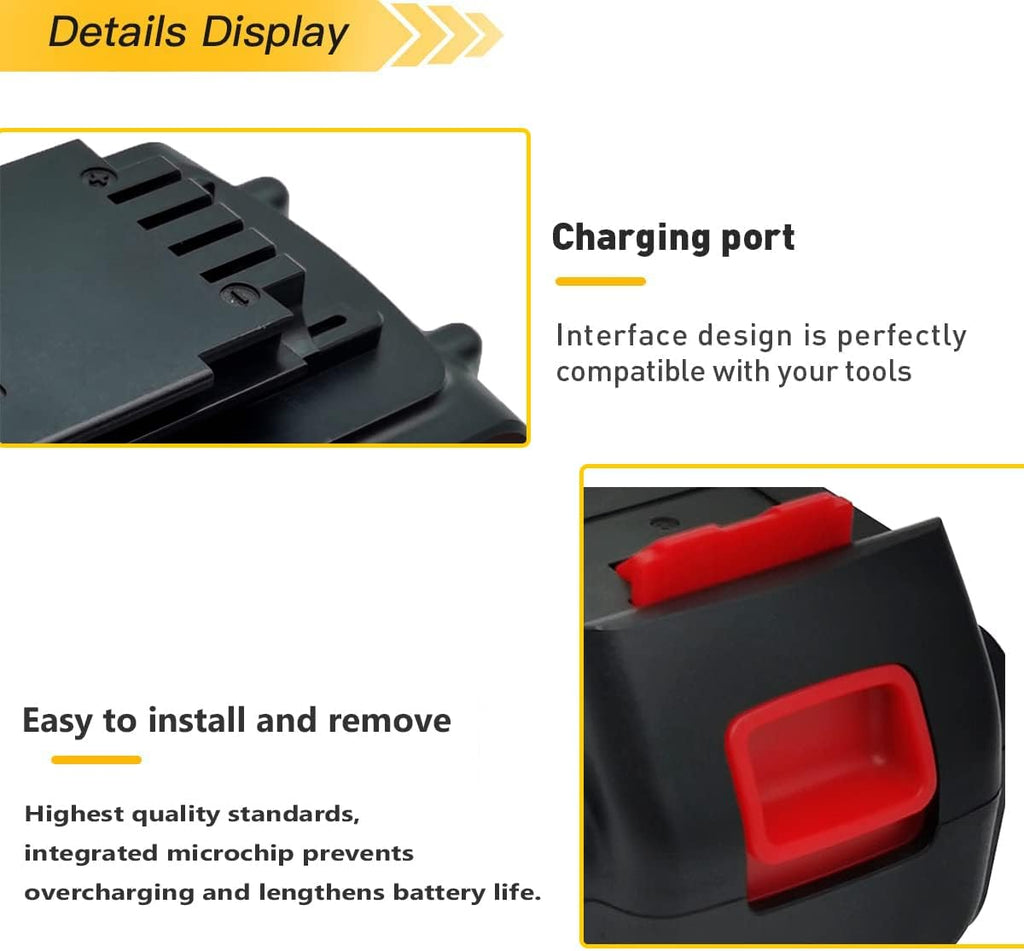 2Pack 6.0Ah 20V MAX Replacement Battery Z200859