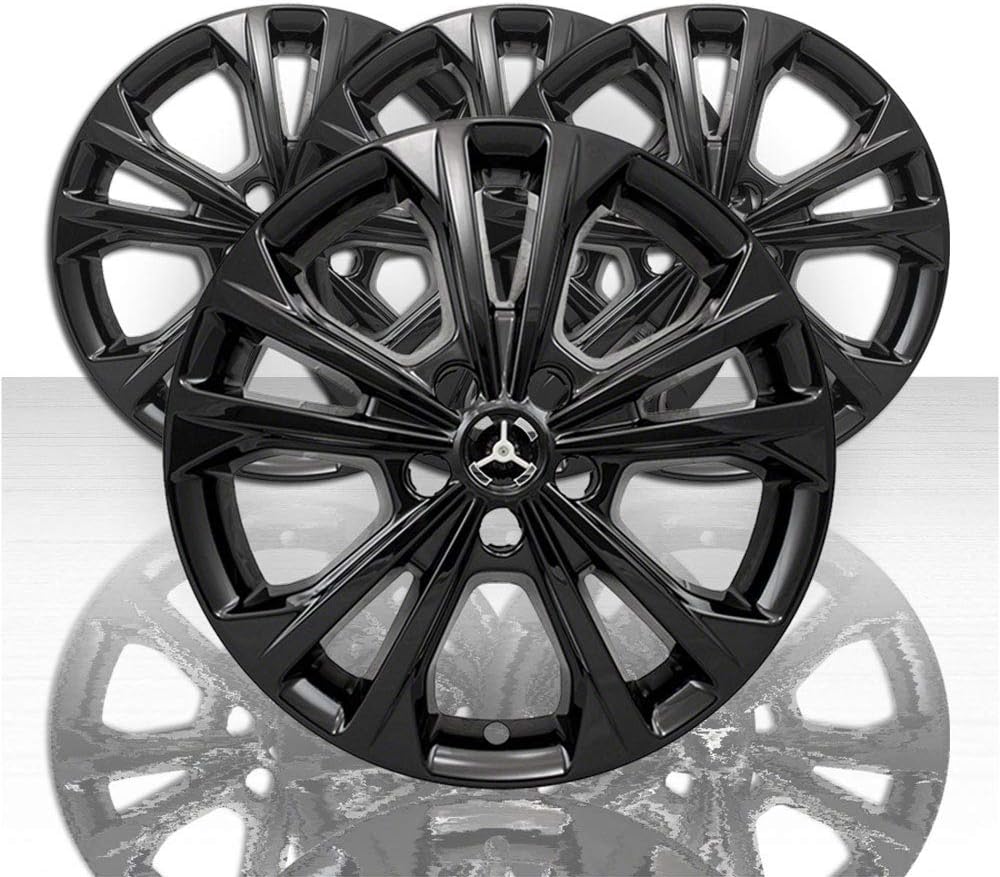 Black 17" 5 Double Spoke Wheel Skins Set of 4 Y573541
