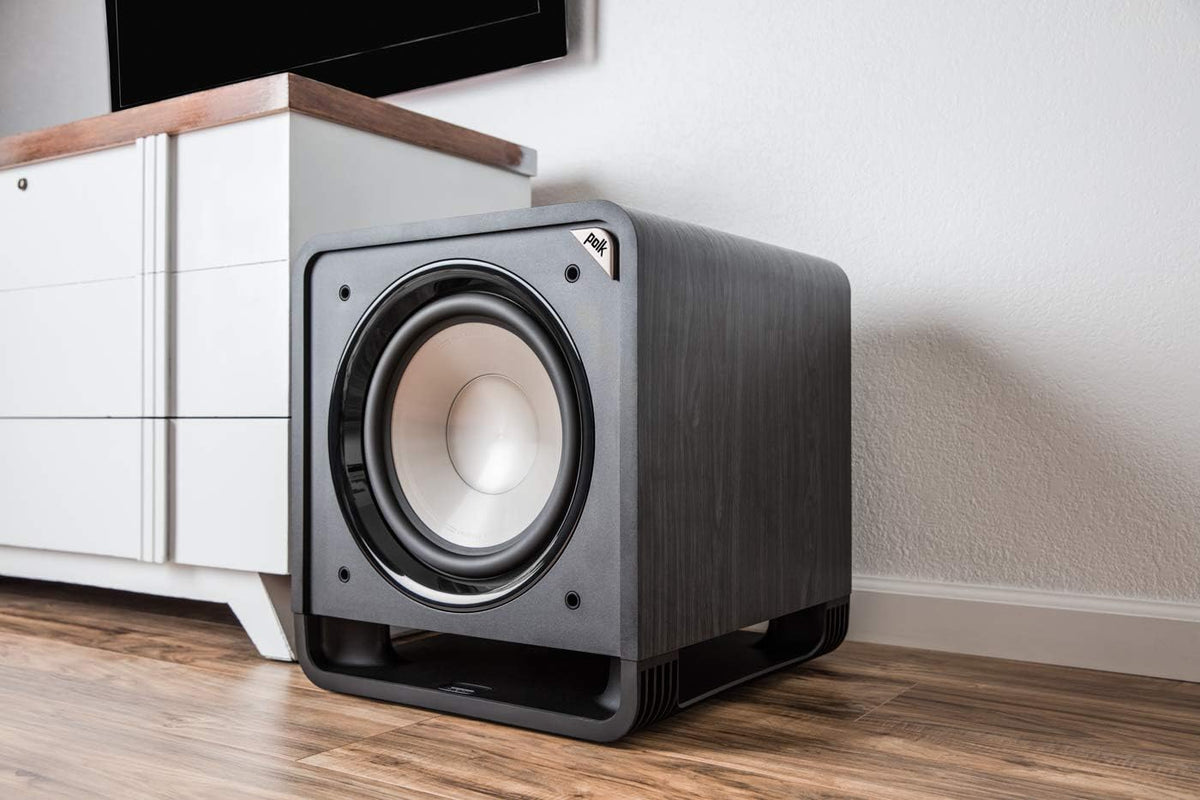 Powered Subwoofer with 12” Woofer, 400W Amp, Washed Black Walnut F7740