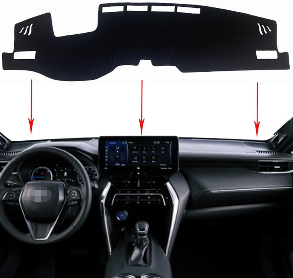 Black Edge Dashboard Cover Mat for Toyota Venza 2021 2022 I370015