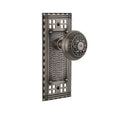 Antique Pewter Single Dummy Door Knob with Long Plate K13452