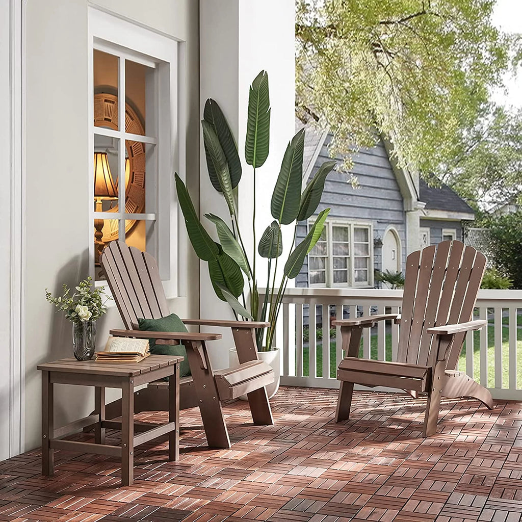 Oversized Poly Lumber Outdoor Side Table (Brown) J339430