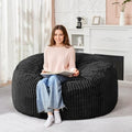 5FT Grey Memory Foam Bean Bag Chair with Plush Cover E82971