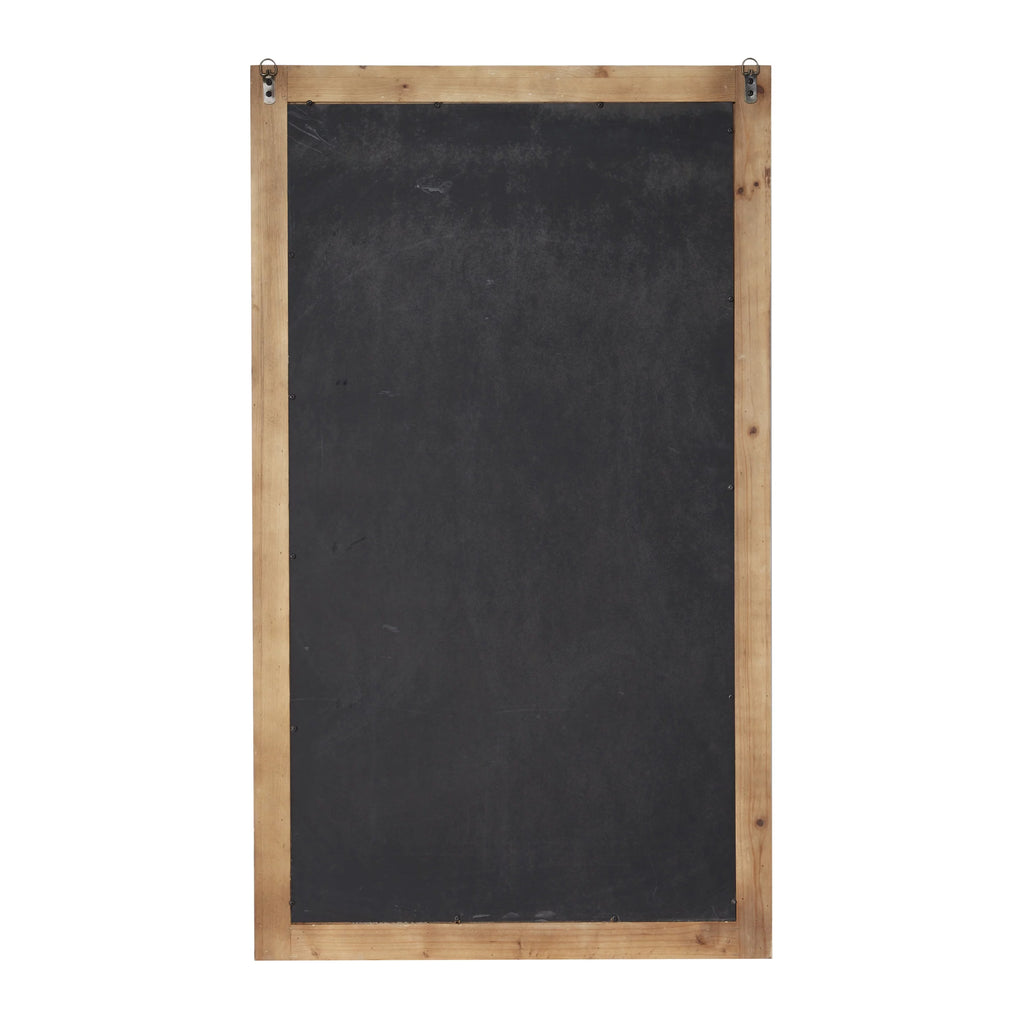 Brown Bohemian Wood Rectangular Wall Mirror P382