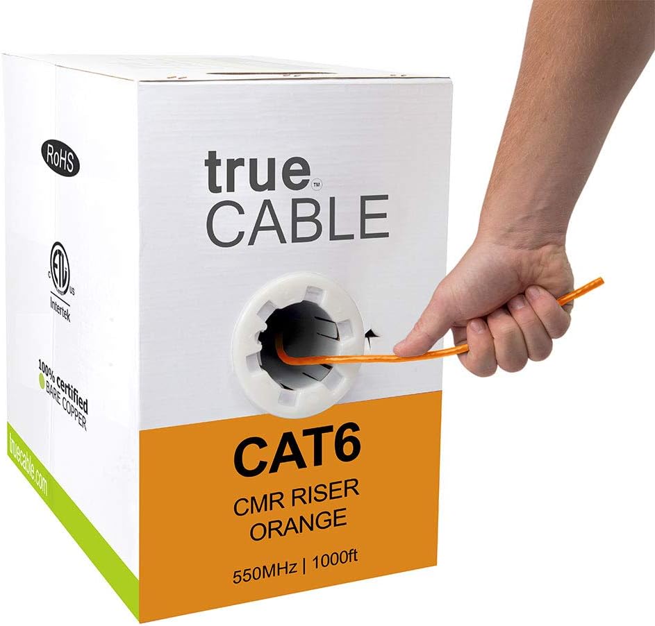 1000ft Gray 23AWG 4 Pair Solid Bare Copper Bulk Ethernet Cable K4476