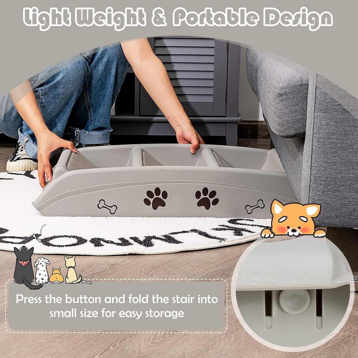 4 Step 19 High Folding Pet Steps V190