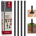 Bistro String Light Poles 4 Pack Extends to 10 Feet P1206