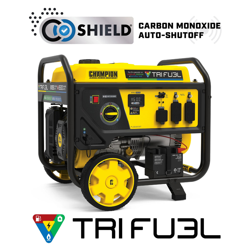 6500-Watt Tri-Fuel Portable Generator with Electric Start I5647