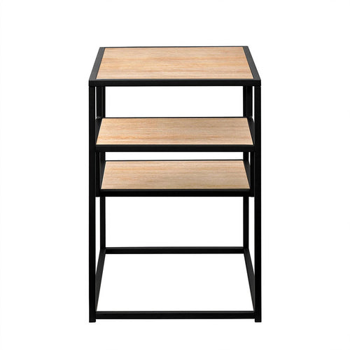 16" Metal and Wood Side Table R90841