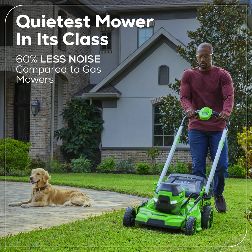 60V 21 Self Propelled Lawn Mower with 8.0 Ah Battery & Rapid Charger J73206