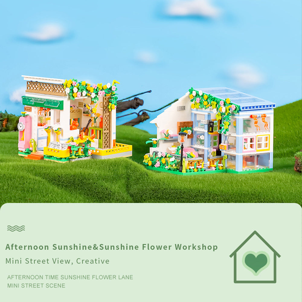 DIY Miniature Dollhouse Kit with Furniture and Flowers, 1:24 Scale E5439