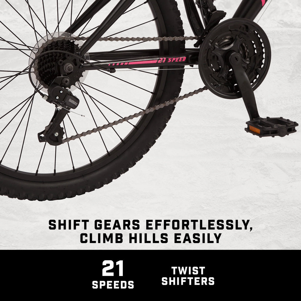 Black 24-in. 21 Speeds Mountain Bike B146267